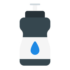 Water Bottle flat icon