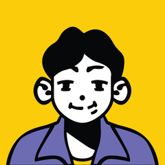 people portraits. Employee avatar, professional person profile picture and team persons user pic in frame Illustration of portrait face person, student and young employee