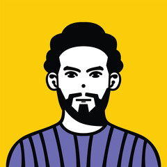 people portraits. Employee avatar, professional person profile picture and team persons user pic in frame Illustration of portrait face person, student and young employee