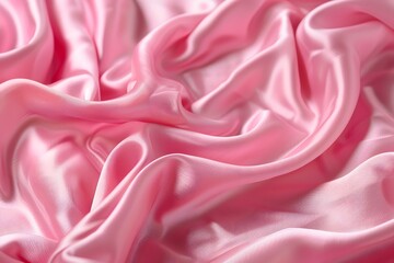 Obraz premium Soft Pink Satin Fabric Texture, Luxurious Background for Fashion Design