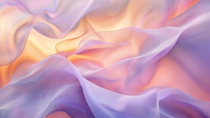 Fototapeta premium Abstract, fluid shapes in calming pastel colors, gently shifting forms creating a serene and soothing background, high detail, ethereal --ar 16:9 --style raw 