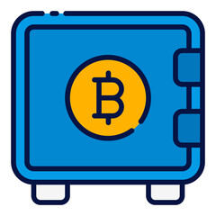 Safebox filled line icon