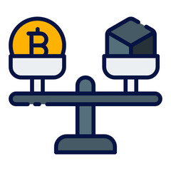 Scale filled line icon