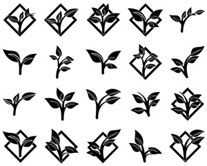 A Collection Of Tree Vector Symbols Apps, Websites Ui Designs Suitable For Tree,Evergreen,Pine,Forest,Green Set Vector Flat Line Icons