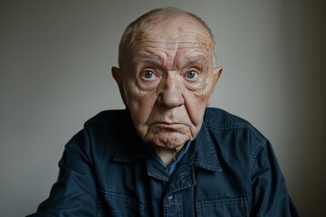 Obraz premium Senior medical professional with a penetrating gaze, embodying decades of healthcare wisdom