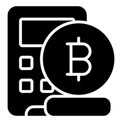 Calculator glyph icon