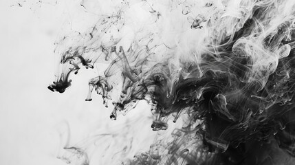 Fluid ink in water, creating abstract, flowing patterns, high detail, black and white, soothing and rhythmic --ar 16:9 --style raw Job ID: 13697262-21c3-442d-baa0-5e2f88698044