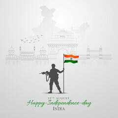 Indian Independence Day- 15th of August, Creative social media post design