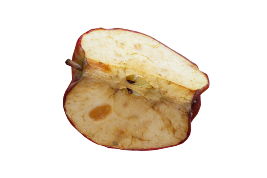 Rotten apple isolated on transparent background - Powered by Adobe