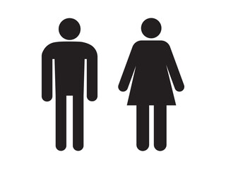 man and woman public toilet vector signs,, Restroom door pictograms. female and male hygiene washrooms symbols,