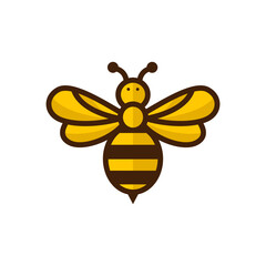 Honey Bee Vector Illustration. Honey Bee Insect Bee flat illustration