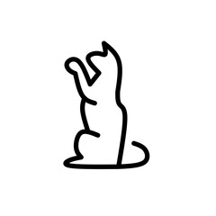 Domestic animals icons. Set of line icons on white background. Dog, sheep, rabbit, cat, cow, horse. Animals concept. Vector illustration can be used for topics like pets, farm, zoology