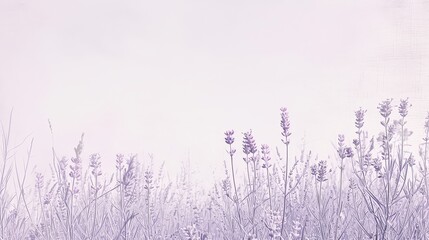 a serene scene with a soft lavender background adorned by a subtle grain texture
