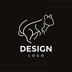 illustrations single line squirrel animal