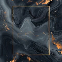 Golden rectangular frame on an abstract background