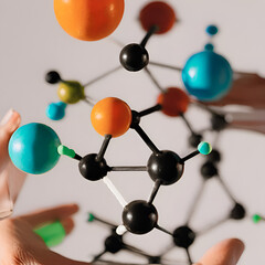 atom molecule science picture Generative AI