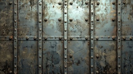 The metallic doors texture found in the garage