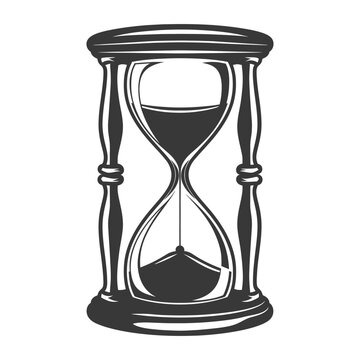 recommend clip art: Silhouette hourglass black color only
