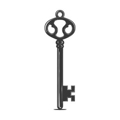 Silhouette key black color only