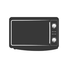 Fototapeta premium Silhouette microwave black color only