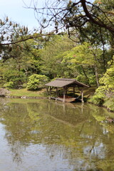 Yokuryu-chi Pond in Shugakuin Imperial Villa, Kyoto, Japan