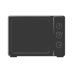 Fototapeta premium Silhouette microwave black color only