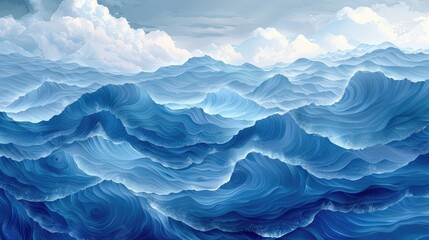 Obraz premium ocean waves abstract color painting background