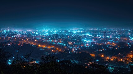Fototapeta premium the city at night background