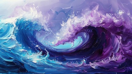 abstract painting wave background
