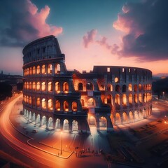 colosseum at night