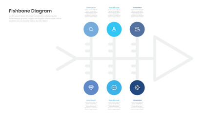 Infographic Fishbone diagram template design