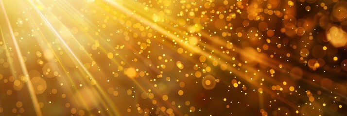 Obraz premium Natural light lens flare on gold background sun ray effect 