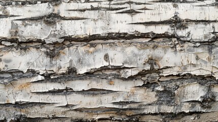 Birch Tree Bark Close-Up