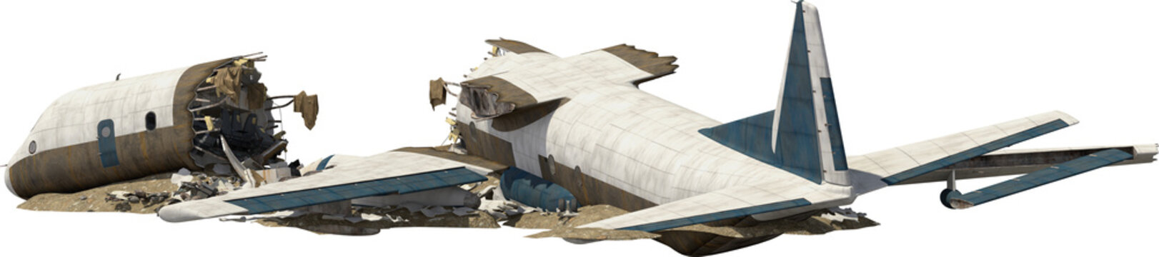 crashed airplane