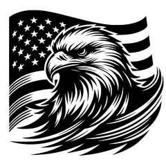 Eagle with Flag Svg & PNG Files, Patriotic Clipart Vector Image, 4th of July, Eagle t shirt SVG Sublimation Design, American flag Graphic, USA Flag, Bird SVG, Eagle Silhouette 
