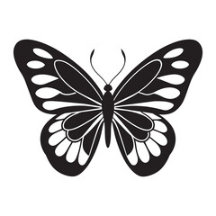 beauty iconic black butterfly vector design