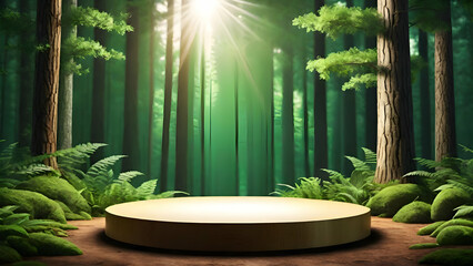 Forest background and blank for placing products