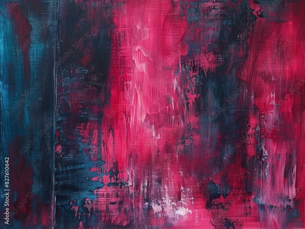 Aufkleber abstract dark and red brush strokes. an expressive abstract painting featuring dark and red brush st