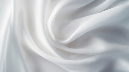 Fototapeta premium A white fabric with a smooth texture. The fabric is white and has a shiny appearance