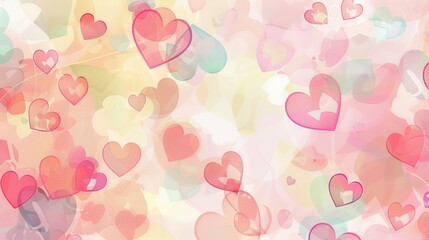 Spring background flowers and hearts postcard, banner, Design