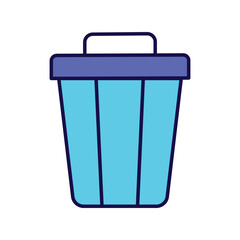 trash icon with white background vector stock illustration