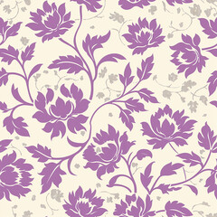 Repeating floral pattern for wallpaper or fabric design, wrapping