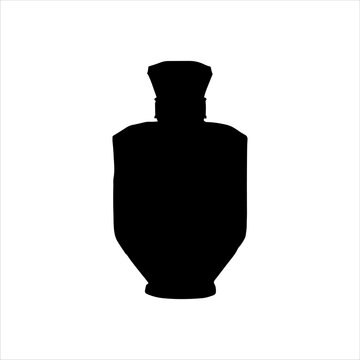 recommend clip art: Luxury perfume bottle silhouette isolated on white background. Perfume bottle icon vector illustration design.