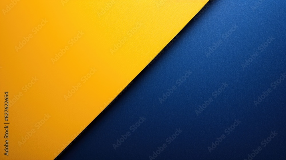 Poster a yellow and blue striped background with a blue and yellow line. the background is a combination of