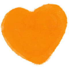 Orange Thai Tea Heart Brushstroke