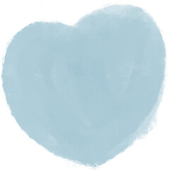 Pale Sky Heart Brushstroke