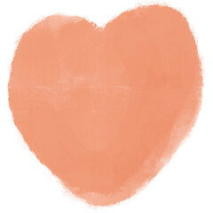 Peachy Heart Brushstroke