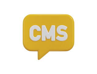 content management system icon 3d render vector illustration