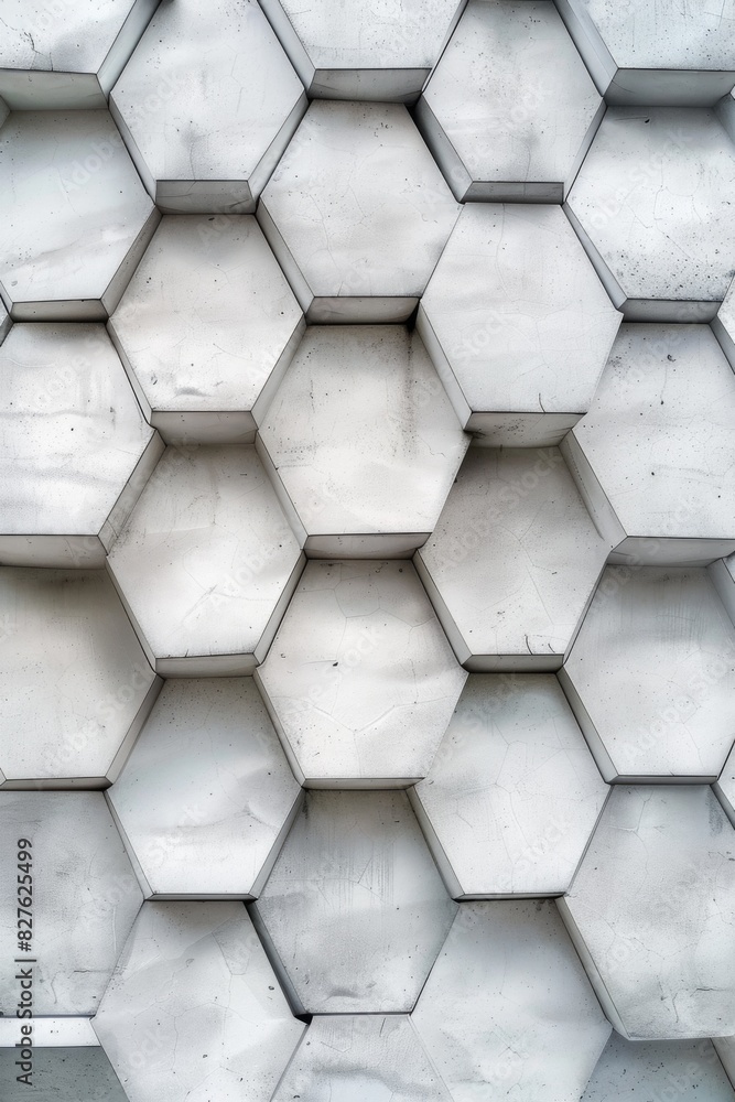 Aufkleber a white wall with a pattern of squares and triangles. scene is simple and clean