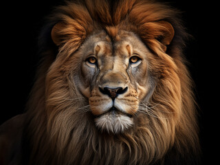 Witness the regal demeanor of a lion, its detailed mane and piercing gaze exuding magnificence